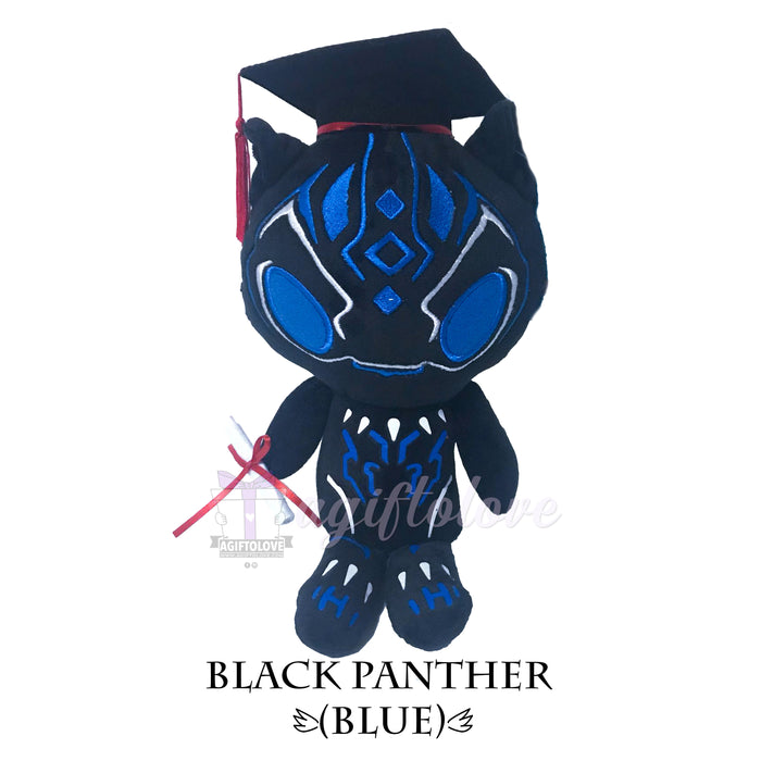 Black Panther (Blue) Graduation Plush