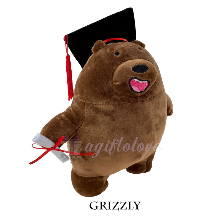 WBB Grizzly Bear Graduation Plush