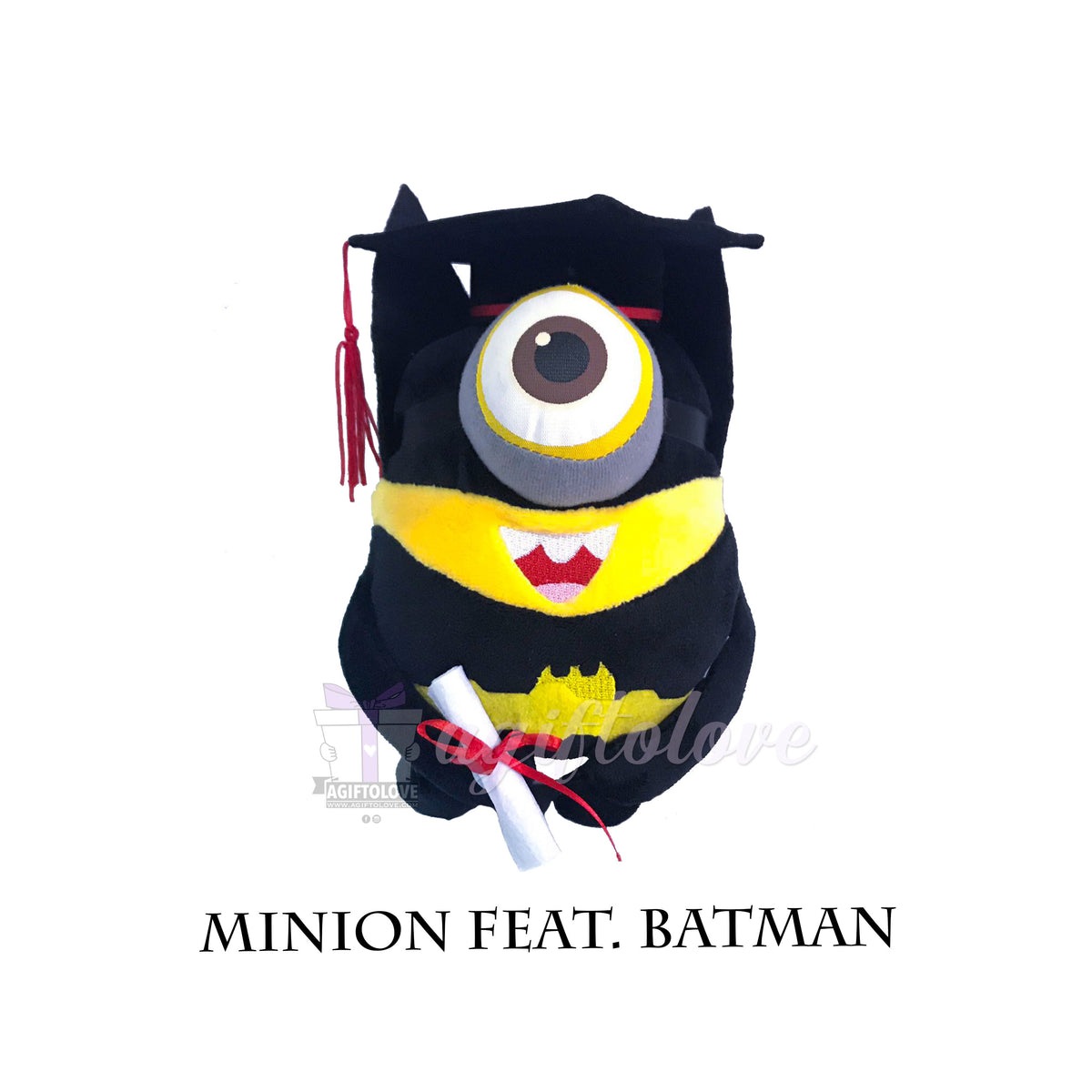 Minion ft. Batman Graduation Plush