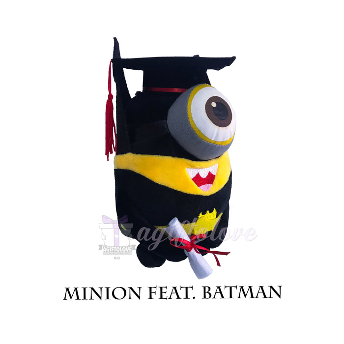 Minion ft. Batman Graduation Plush