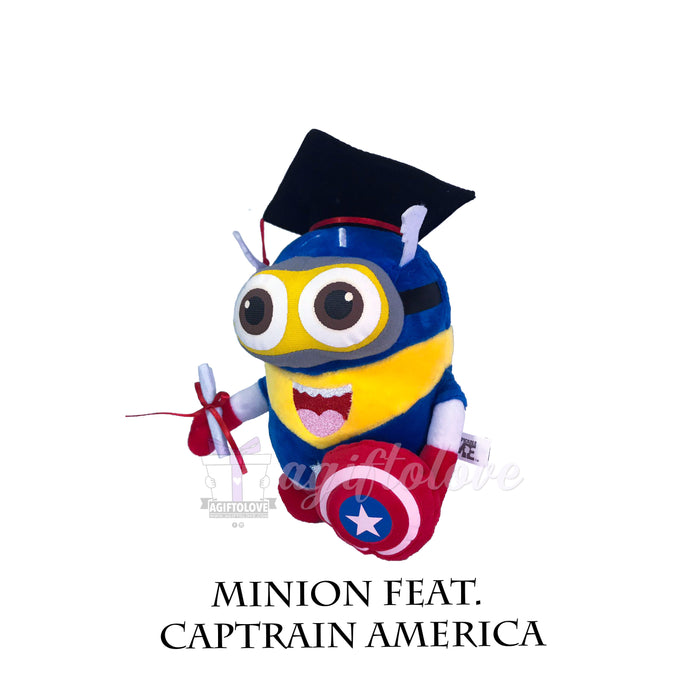 Minion ft. Captain America Graduation Plush