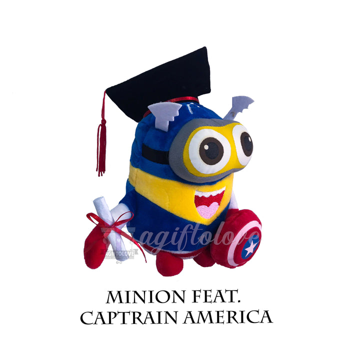 Minion ft. Captain America Graduation Plush