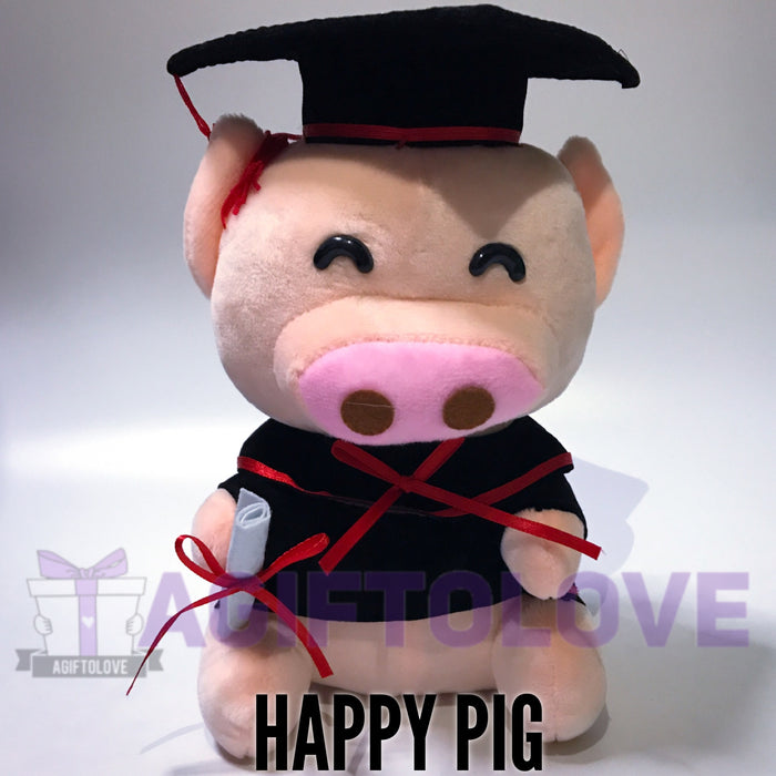 Pig Happy Graduation Plush