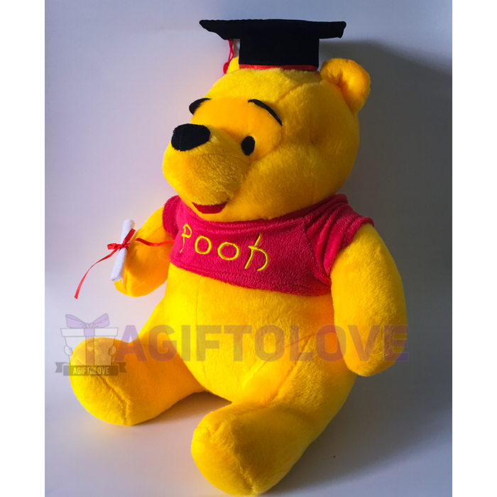 Winnie Pooh (Red Top) XL Graduation Plush