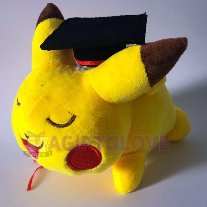 Pikachu (Lying down) Graduation Plush