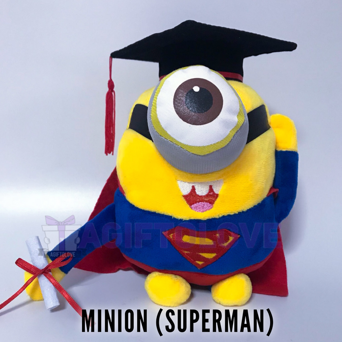 Minion ft. Superman Graduation Plush