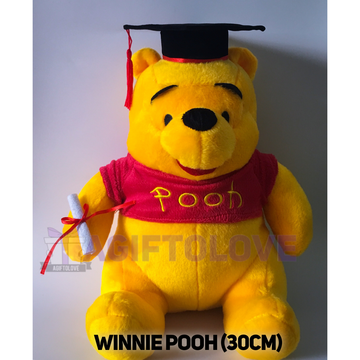 Winnie Pooh (Red Top) XL Graduation Plush